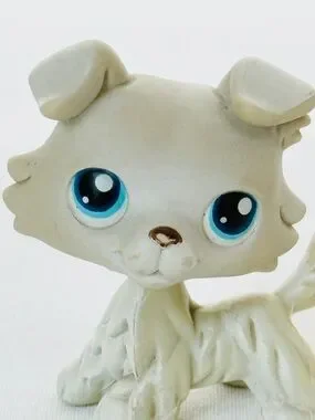 Htf Blue Dog Hasbro | Toys | Lps Authentic Littlest Pet Shop 58 Collie Dog Grey Blue ...